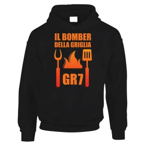 Felpa divertente Uomo Il Bomber della Griglia GR7 BBQ Barbecue Ironica