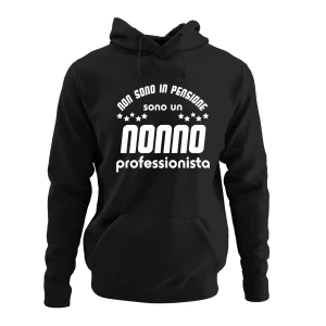 Felpa con cappuccio Nonno divertente maglietta festa dei nonni Non sono in pensione, sono un nonno professionista - idea regalo nonno