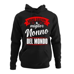 Felpa con cappuccio Nonno divertente maglietta festa dei nonni PERSONALIZZABILE Super Nonno (nome del nonno) - idea regalo nonno