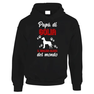 Felpa Alano Cane Personalizzabile con Nome da uomo