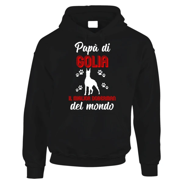 Felpa Doberman Cane Personalizzabile con Nome da uomo