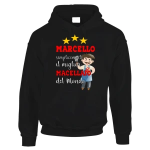 Felpa Macellaio Uomo Personalizzabile Mestieri Divertente Semplicemente Il Migliore al Mondo