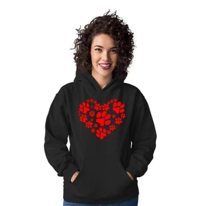 Felpa gatto donna not paws heart - maglietta divertente donna - cat