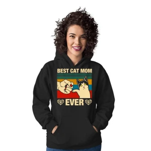 Felpa gatto donna best cat mom ever - maglietta divertente donna - cat
