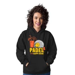 Felpa con cappuccio donna divertente Padel felpa Padel is my happy hour