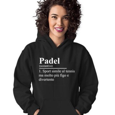 Felpa con cappuccio donna divertente Padel felpa Padel definizione