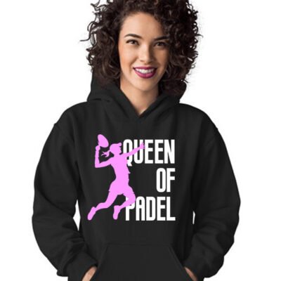 Felpa con cappuccio donna divertente Padel felpa Padel Queen of Padel