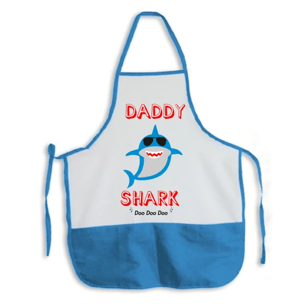 Grembiule da Cucina Festa del Papà Daddy Shark - Papà squalo - happy father's day -