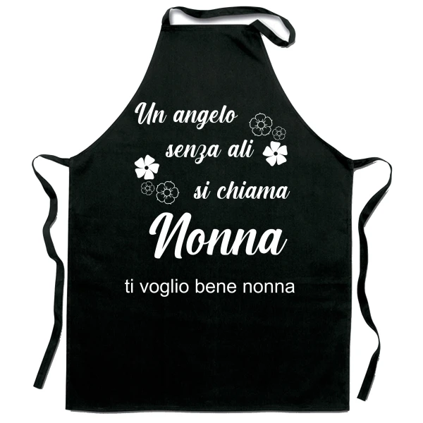 Grembiule da cucina Nonna - un angelo senza ali si chiama nonna - ti voglio bene