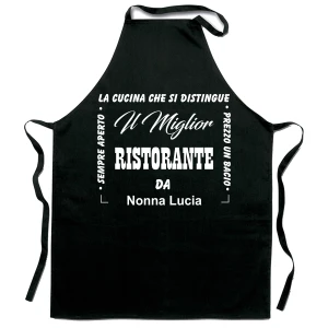 Grembiule da cucina personalizzabile nonna con nome il miglior ristorante da nonna Lucia