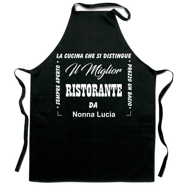 Grembiule da cucina personalizzabile nonna con nome il miglior ristorante da nonna Lucia