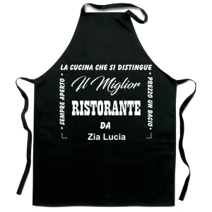 Grembiule da cucina personalizzabile zia con nome il miglior ristorante da zia Lucia