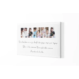 Tela Pittorica Mamma Quadro Canvas 50x70 cm Personalizzabile con foto e frase Mamma festa della mamma compleanno idea regalo per qualsiasi occasione