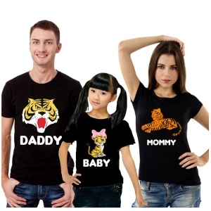 Tris T-Shirt Famiglia madre, padre, figlia Uomo Tigre, Mamma Tigre, Baby Tigre  - festa del papa' - festa della mamma - idea regalo