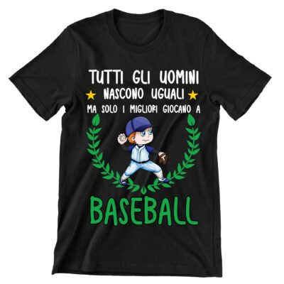 T-shirt divertente uomo giocatore di baseball