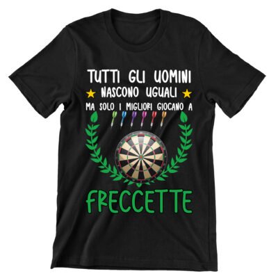 T-shirt divertente uomo giocatore di freccette