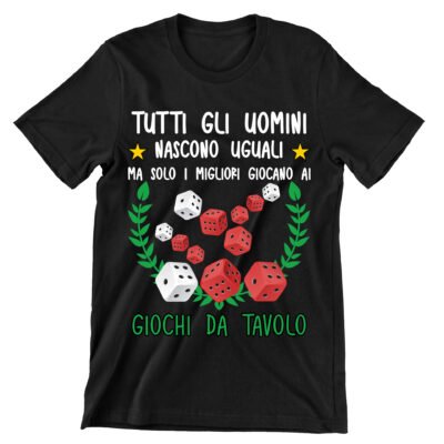 T-shirt divertente uomo amante dei giochi da tavolo