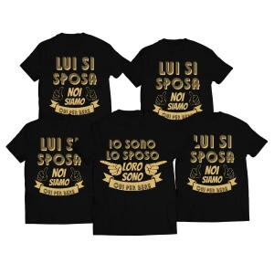 Pacchetto Magliette Addio al Celibato T-Shirt Addio al Celibato Io sono lo sposo, loro sono qui per bere