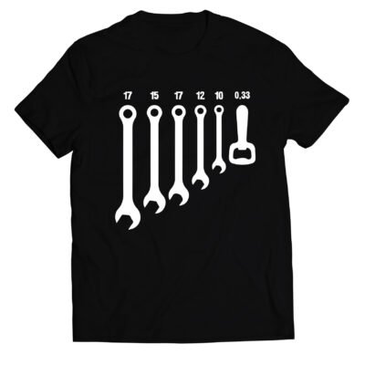 T-shirt divertente uomo meccanico amante della birra