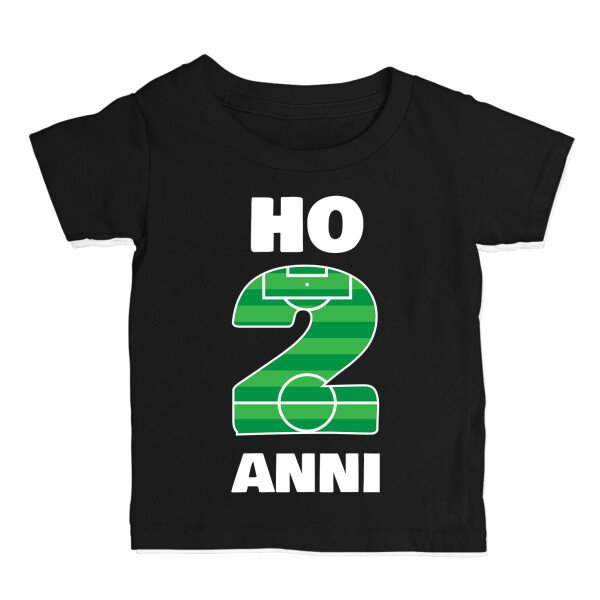 T-Shirt Maglietta Compleanno Bambino 2 anni Ho 2 anni Calcio Buon Compleanno Regalo Compleanno