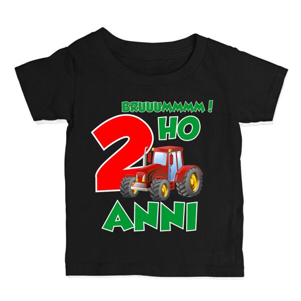 T-Shirt Maglietta Compleanno Bambino 2 anni Ho 2 anni Trattore Buon Compleanno Regalo Compleanno