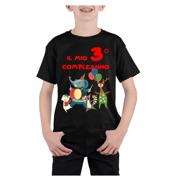 T-Shirt Maglietta Compleanno Bambino 3 anni il mio 3 anni il mio compleanno Buon Compleanno Regalo Compleanno