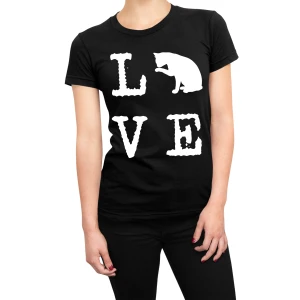 Tshirt gatto donna - Love - maglietta divertente donna - cat