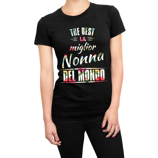 Tshirt Nonna divertente maglietta festa dei nonni Super Nonna - flower - idea regalo nonna