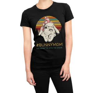 Tshirt coniglio donna bunny mom - the woman, the myth, the legend - maglietta divertente donna - bunny