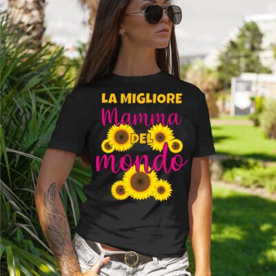 Maglietta Mamma T-Shirt Festa della Mamma La Migliore Mamma del Mondo Idea Regalo Mamma