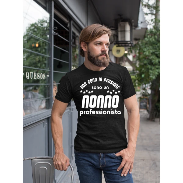 Tshirt Nonno divertente maglietta festa dei nonni Non sono in pensione, sono un nonno professionista - idea regalo nonno - immagine 2