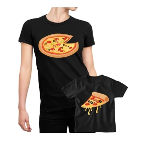 Coppia t-Shirt Festa della Mamma Maglietta Mamma Figlio Pizza - Idea Regalo Mamma
