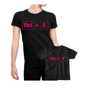 Coppia t-Shirt Festa della Mamma Maglietta Mamma Figlia Ctrl + C Ctrl + V - Idea Regalo Mamma