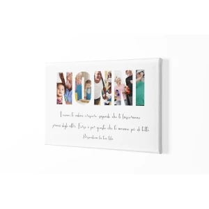 Tela Pittorica Nonni Quadro Canvas 50x70 cm Personalizzabile con foto e frase Nonni festa dei nonni nonno nonna compleanno idea regalo per qualsiasi occasione