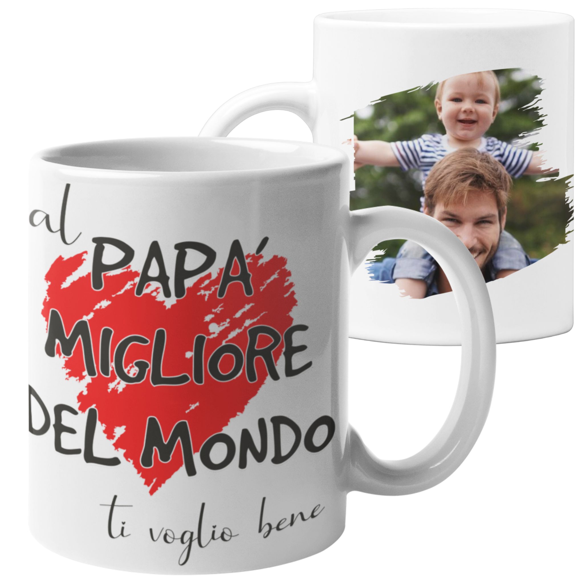 Tazza Personalizzata con Foto Mamma Papà Nonna Nonno Zia Zio Sei  semplicemente il/la migliore del mondo Regalo con foto personalizzato -  ColorFamily