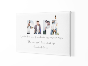 Tela Pittorica Papà Quadro Canvas 50x70 cm Personalizzabile con foto e frase Papà festa del papà compleanno idea regalo per qualsiasi occasione