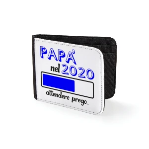 Portafoglio  Festa del Papà - Papà nel 2020 attendere prego - humor - happy father's day - idea regalo
