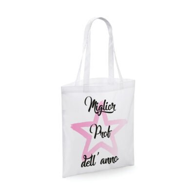 Shopping bag Maestra - miglior prof dell' anno - humor - idea regalo - dimensioni 40x40 cm