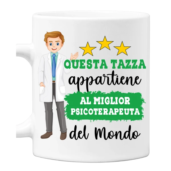 Tazza Psicoterapeuta Mestieri divertenti Questa tazza appartiene al migliore al mondo Idea regalo