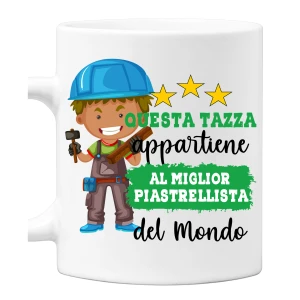 Tazza Piastrellista Mestieri divertenti Questa tazza appartiene al migliore al mondo Idea regalo