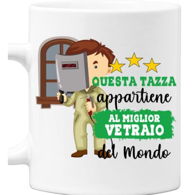 Tazza Vetraio Mestieri divertenti Questa tazza appartiene al migliore al mondo Idea regalo