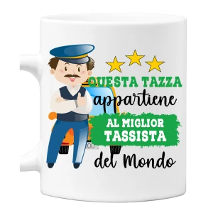 Tazza Tassista Mestieri divertenti Questa tazza appartiene al migliore al mondo Idea regalo