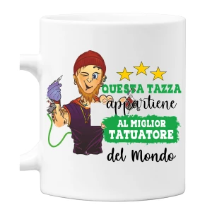 Tazza Tatuatore Mestieri divertenti Questa tazza appartiene al migliore al mondo Idea regalo