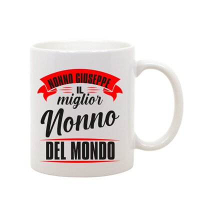 Tazza Mug in ceramica Nonno divertente gadget festa dei nonni PERSONALIZZABILE Super Nonno (nome del nonno) - idea regalo nonno