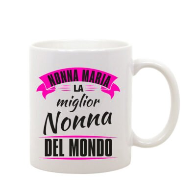 Tazza Mug in ceramica Nonna divertente gadget festa dei nonni PERSONALIZZABILE Super Nonna (nome della nonna) - idea regalo nonna