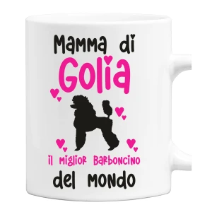 Tazza Barboncino Cane Personalizzabile con Nome da Donna