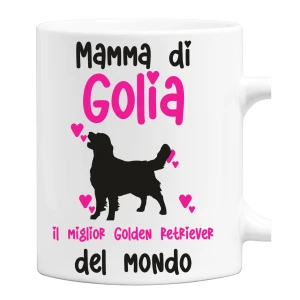 Tazza Golden Retriever Cane Personalizzabile con Nome da Donna