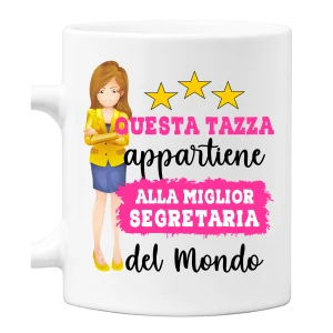 Tazza Segretaria Mestieri divertenti Questa tazza appartiene alla migliore al mondo Idea regalo