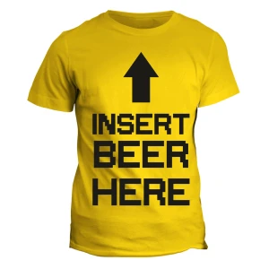Tshirt birra divertente insert beer here - maglietta divertente uomo - idea regalo originale