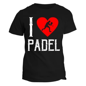 T-Shirt divertente Padel uomo maglietta Padel I love